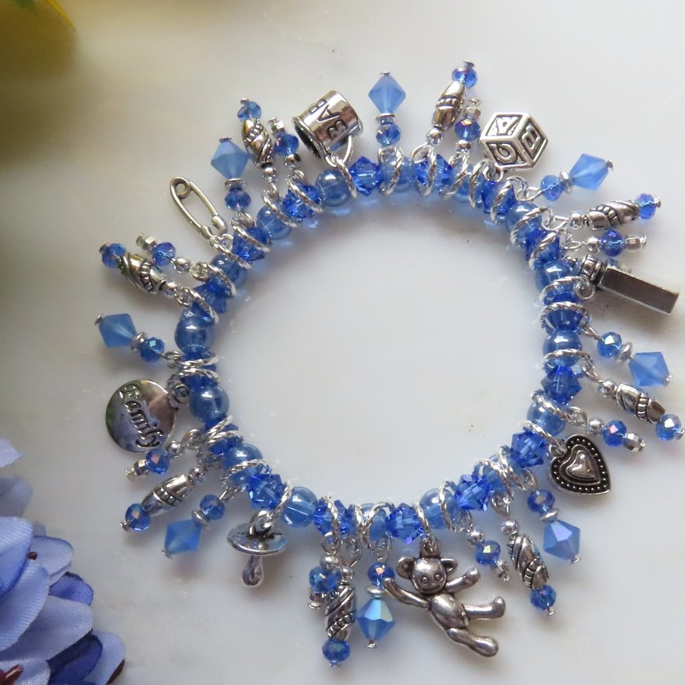 Charm bracelet - Baby Boy Blue